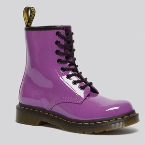 Dr. Martens 1460 Bright Purple Patent Leather Lace Up Boot